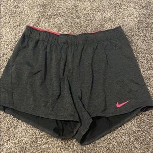 grey nike shorts